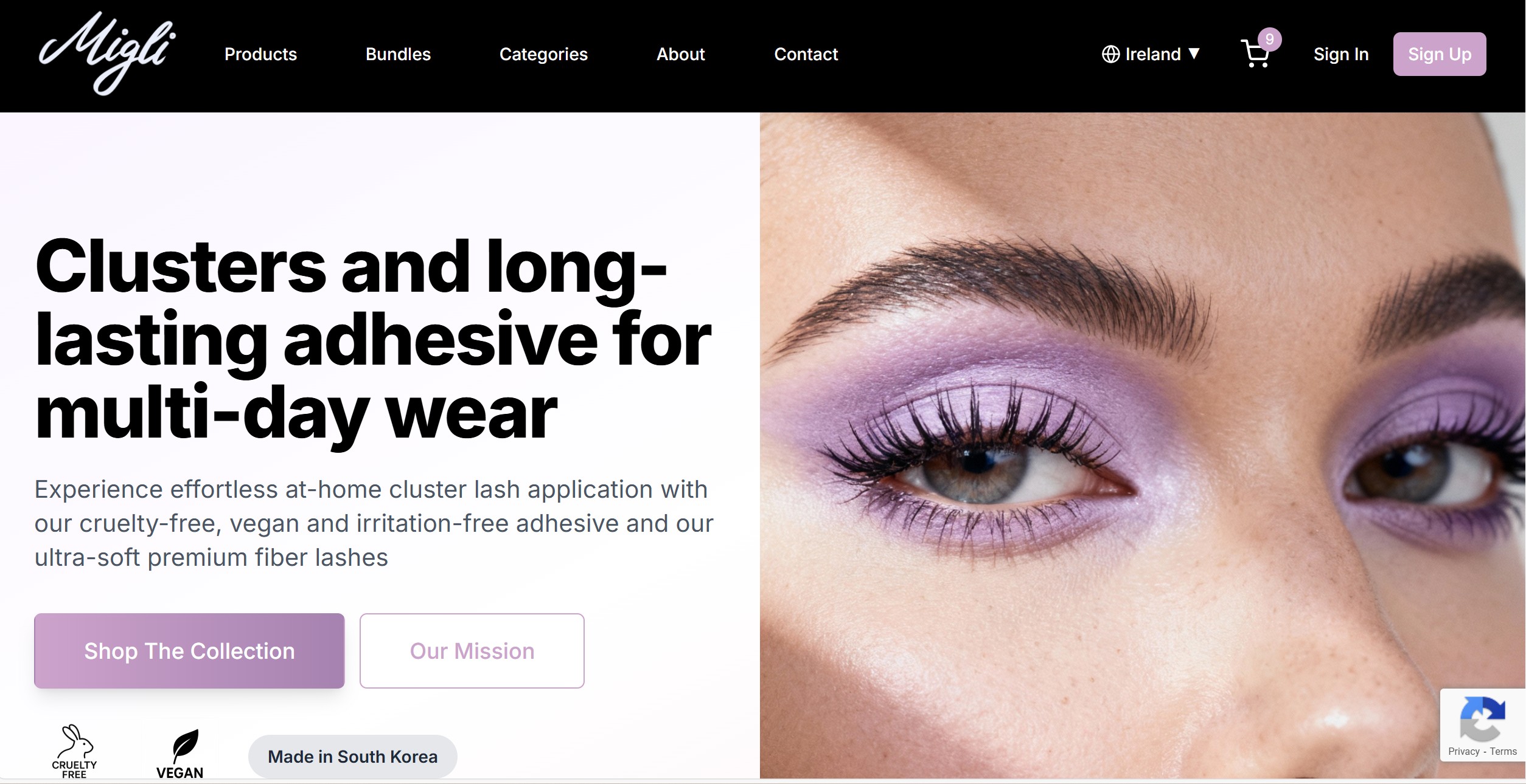 Migli Lashes Screenshot